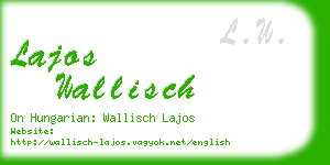 lajos wallisch business card